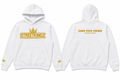 StreetKingz Hoodie — White / Gold Embroidery