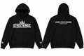 StreetKingz Hoodie — Black / White Embroidery