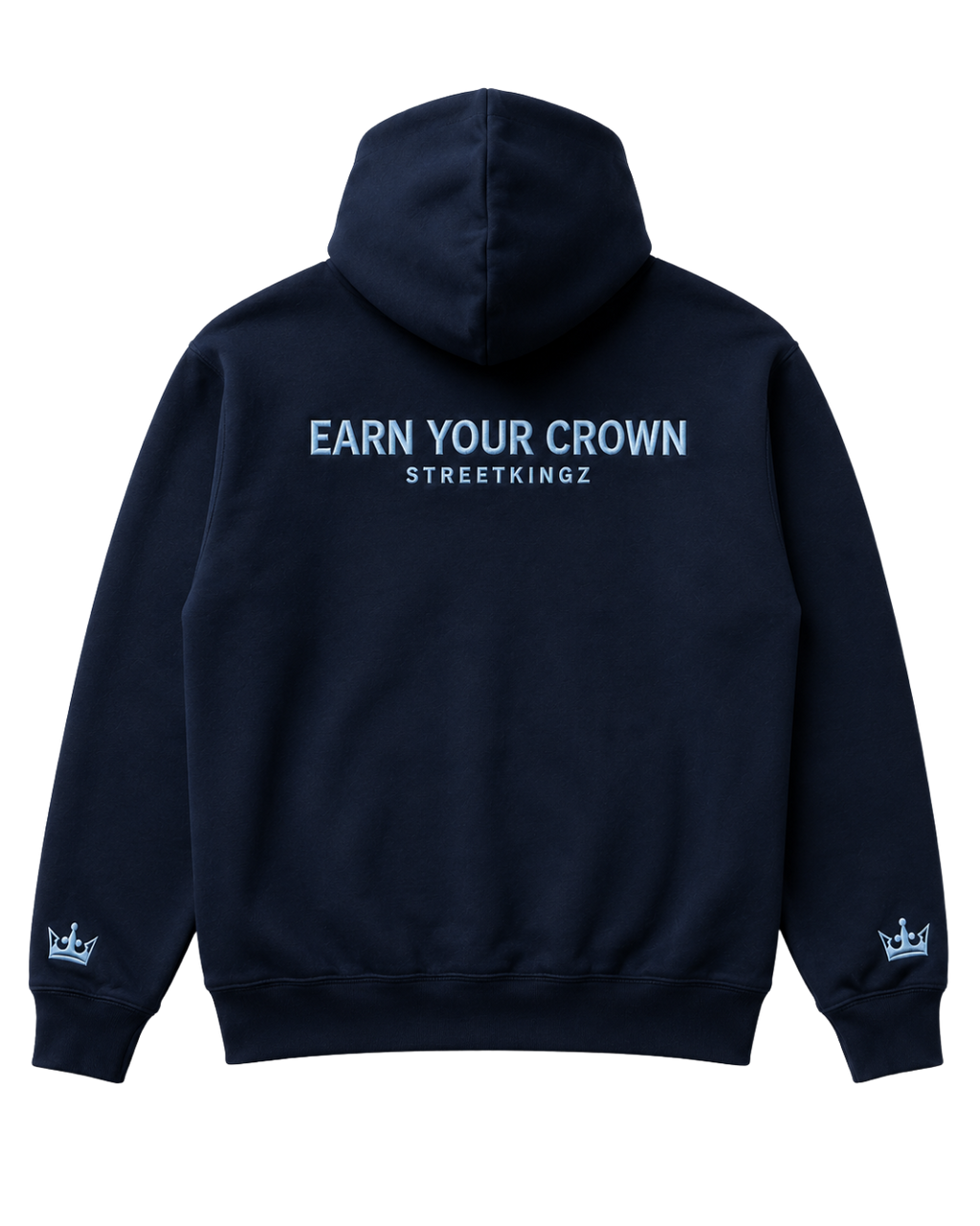 StreetKingz Hoodie — Navy / Baby Blue Embroidery