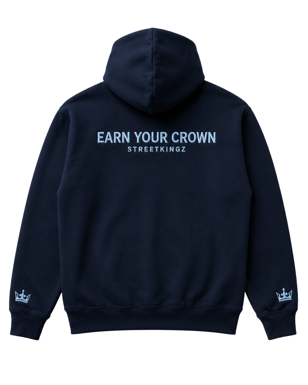 StreetKingz Hoodie — Navy / Baby Blue Embroidery