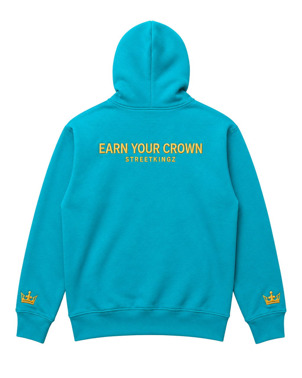 StreetKingz Hoodie — Turquoise / Gold Embroidery