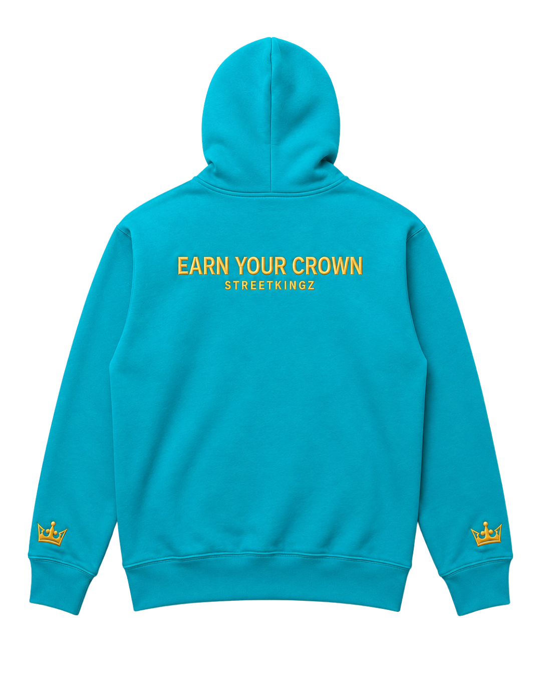 StreetKingz Hoodie — Turquoise / Gold Embroidery